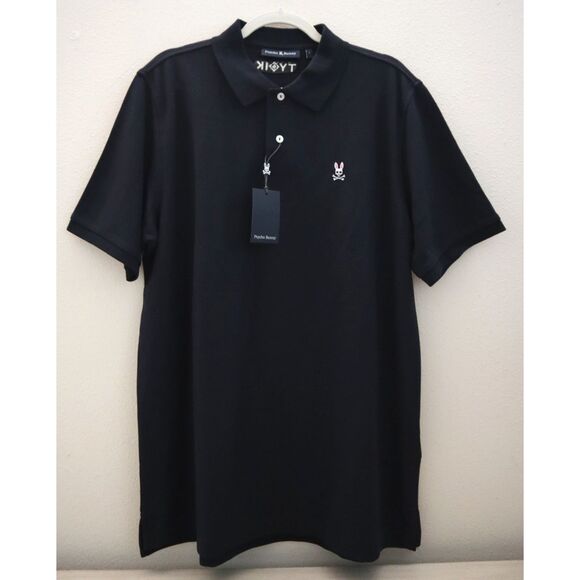 Psycho Bunny Men's Sz 7/XL Navy Blue Regular Fit S/S Cotton Polo Shirt - Picture 1 of 10